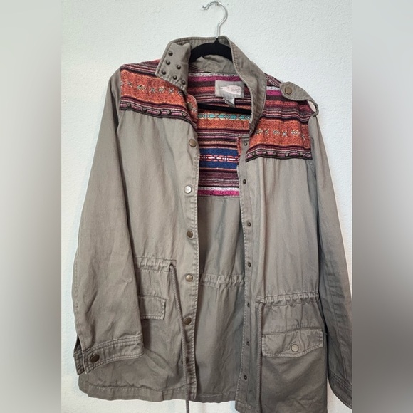 Love 21 Gray Utility Jacket with Unique Design - Picture 1 of 10